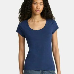 NWT 4-Pack No Boundaries Women’s Scoop Neck Tee Short Sleeve Size XL (18-20)